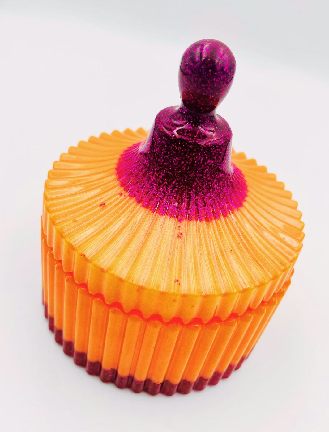 Resin Jewellery Holder - Pink and Orange Shell | Creative Chicks